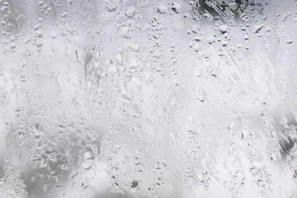 Gotas Agua Sobre Vidrio Invierno — Foto de Stock