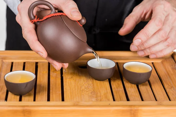 Tea Ceremony Chinese Teapot Made Yixing Ceramics — Stock Photo, Image