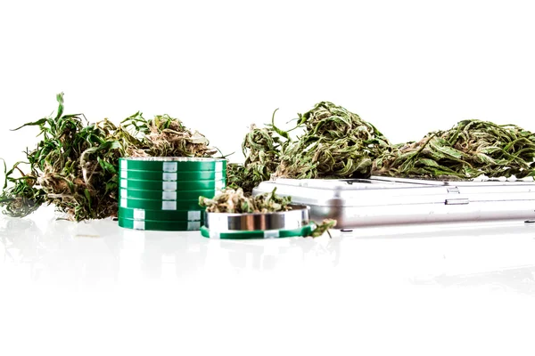 Marijuana on a white background — Stock Photo, Image