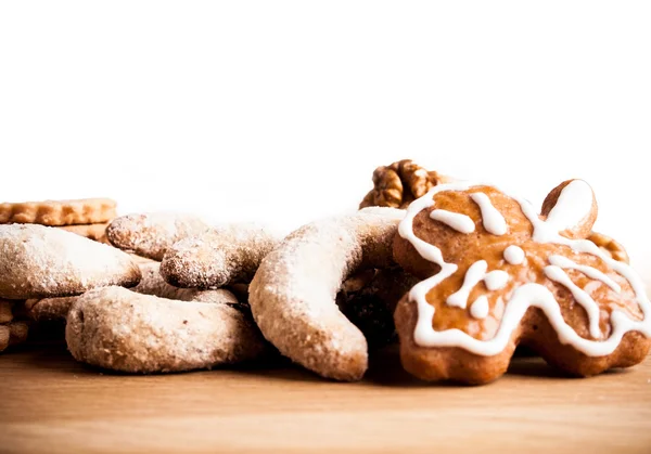 Christmas cookies on a wooden table — Stock Photo, Image