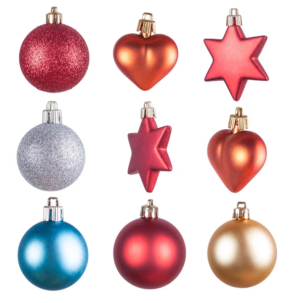 Kerst ornamenten geïsoleerde decoraties — Stockfoto