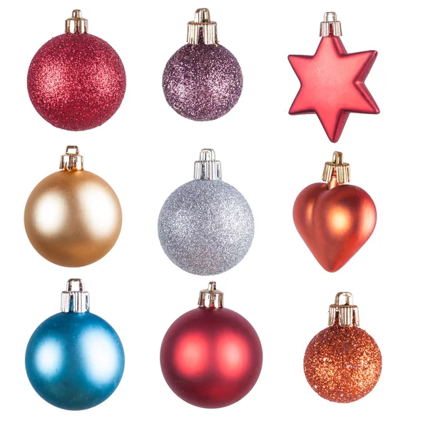 Christmas ornaments isolated decorations — Stock Photo, Image