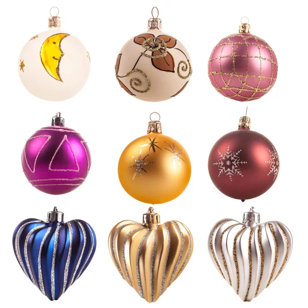 Christmas ornaments isolated decorations — Stock Photo, Image