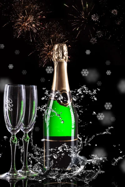 Ano novo champanhe — Fotografia de Stock