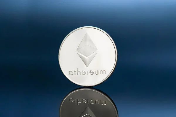 Close Photo Ethereum Coin — Stock Photo, Image