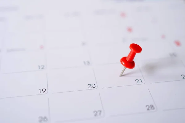 Calendario Con Perni Rossi Con Focus Selezionabile — Foto Stock