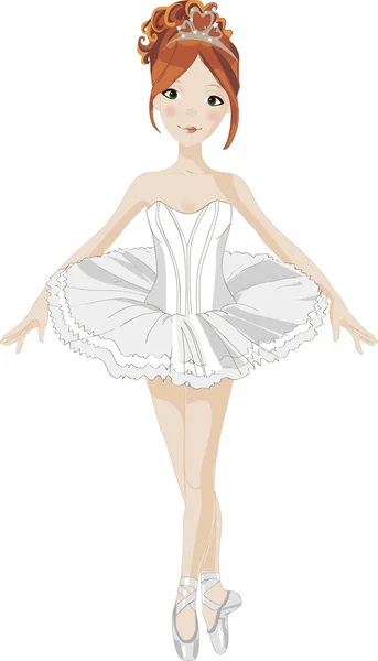 Ballerina in tutu — Stock vektor