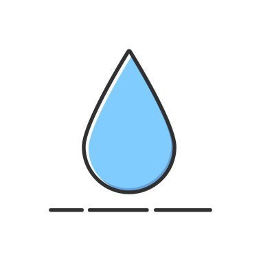 Su damlası simgesi, grafik tasarım şablonu, vektör illüstrasyonu