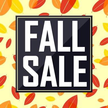 Sonbahar indirimi, poster tasarım şablonu, sonbahar indirimi afişi, özel teklif, vektör illüstrasyonu