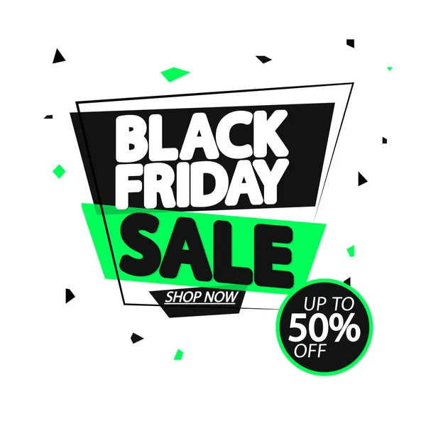 Black Friday Venda Até Fora Modelo Design Banner Oferta Folga — Vetor de Stock