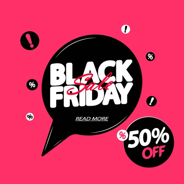 Black Friday Venda Até Fora Modelo Design Banner Oferta Folga —  Vetores de Stock