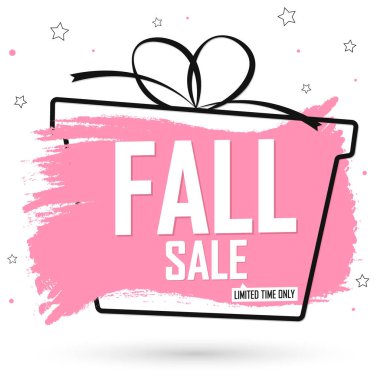 Sonbahar Satışı, bayrak tasarım şablonu, sonbahar indirim etiketi, özel teklif, tanıtım etiketi, harcayın ve daha fazla biriktirin, tanıtım posteri, vektör ilüstrasyonu