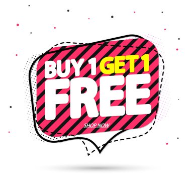 1 alana 1 bedava, indirimli pankart tasarım şablonu, indirim etiketi, bogo, en düşük fiyat, harcayın ve daha fazla tasarruf edin, vektör ilüstrasyonu