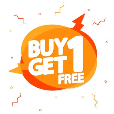 1 alana 1 bedava, indirimli pankart tasarım şablonu, indirim etiketi, bogo, en düşük fiyat, harcayın ve daha fazla tasarruf edin, vektör ilüstrasyonu