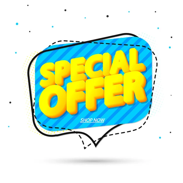 Special Offer Sale Banner Design Template Discount Tag Promo Poster — Stock Vector