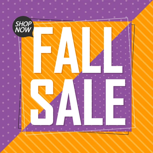 Fall Sale Autumn Discount Poster Design Template Special Offer Spend — Stock Vector