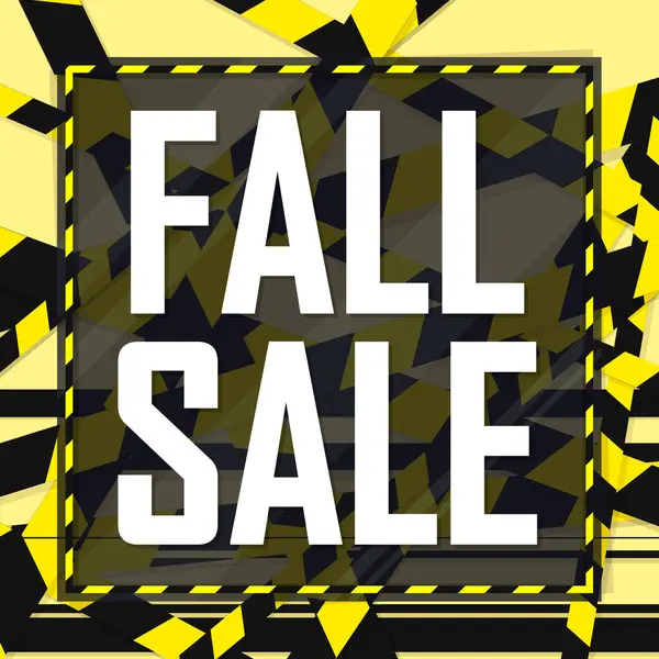 Fall Sale Autumn Discount Poster Design Template Special Offer Spend — Stock Vector