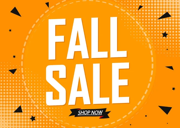 Fall Sale Autumn Discount Poster Design Template Special Offer Spend — Stock Vector