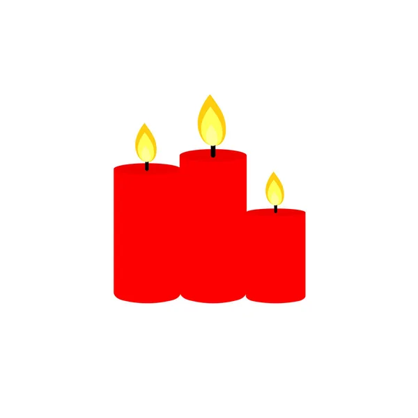 Иконка Рождественской Свечи Изолированный Символ Рождества Плоский Графический Шаблон Векторная — стоковый вектор