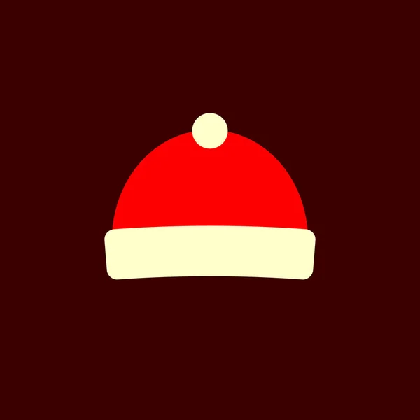 Ikona Zimní Čepice Vánoční Symbol Šablona Plochého Designu Vektorová Ilustrace — Stockový vektor