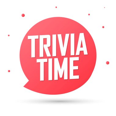 Trivia Zamanı, pankart tasarım şablonu, vektör illüstrasyonu