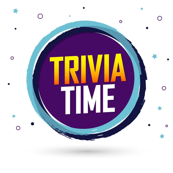 Trivia Zamanı, pankart tasarım şablonu, vektör illüstrasyonu