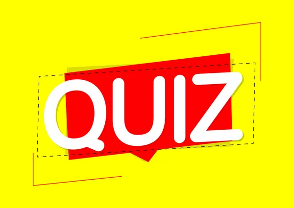 Quiz Plantilla Diseño Banner Ilustración Vectorial — Vector de stock