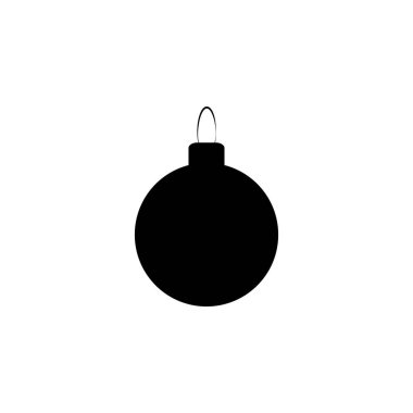 Noel ağacı oyuncağı simgesi, Xmas grafik tasarım şablonu, ağ ve uygulamalar için bayram sembolü, yeni yıl dekorasyonu izole nesne, vektör illüstrasyonu