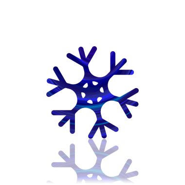Snowflake icon, winter symbol, template flat graphic design, cold sign, Xmas time, isolated temperature button for app, vector illustration
