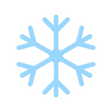Snowflake icon, winter symbol, template flat graphic design, cold sign, Xmas time, isolated temperature button for app, vector illustration
