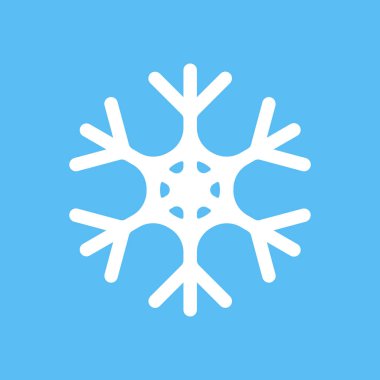 Snowflake icon, winter symbol, template flat graphic design, cold sign, Xmas time, isolated temperature button for app, vector illustration