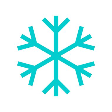 Snowflake icon, winter symbol, template flat graphic design, cold sign, Xmas time, isolated temperature button for app, vector illustration