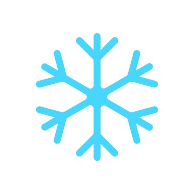 Snowflake icon, winter symbol, template flat graphic design, cold sign, Xmas time, isolated temperature button for app, vector illustration