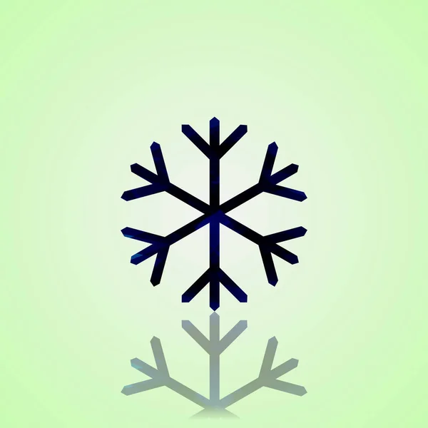 Vločka Ikona Zimní Symbol Šablona Plochý Grafický Design Studený Znak — Stockový vektor