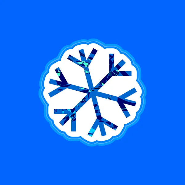 Icono Copo Nieve Símbolo Invierno Plantilla Diseño Gráfico Plano Signo — Archivo Imágenes Vectoriales