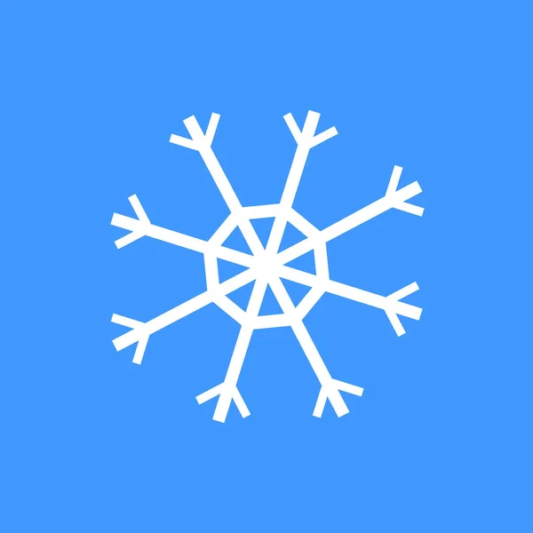 Icono Copo Nieve Símbolo Invierno Plantilla Diseño Gráfico Plano Signo — Vector de stock