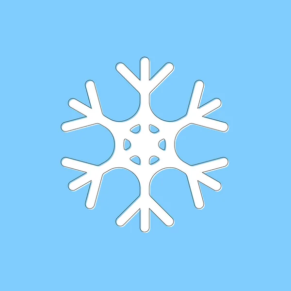 Icono Copo Nieve Símbolo Invierno Plantilla Diseño Gráfico Plano Signo — Vector de stock