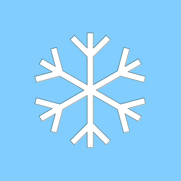 Snowflake Icon Winter Symbol Template Flat Graphic Design Cold Sign — Vetor de Stock