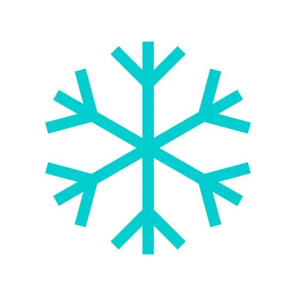 Icono Copo Nieve Símbolo Invierno Plantilla Diseño Gráfico Plano Signo — Vector de stock