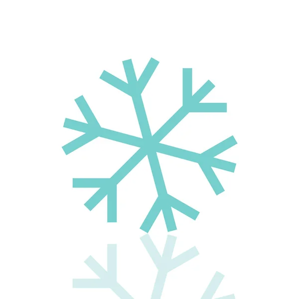 Icono Copo Nieve Símbolo Invierno Plantilla Diseño Gráfico Plano Signo — Vector de stock