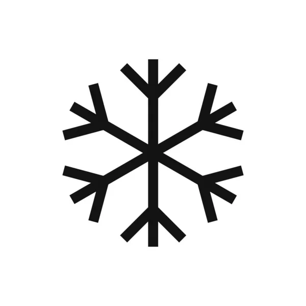 Icono Copo Nieve Símbolo Invierno Plantilla Diseño Gráfico Plano Signo — Vector de stock