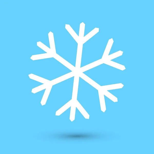 Icono Copo Nieve Símbolo Invierno Plantilla Diseño Gráfico Plano Signo — Vector de stock