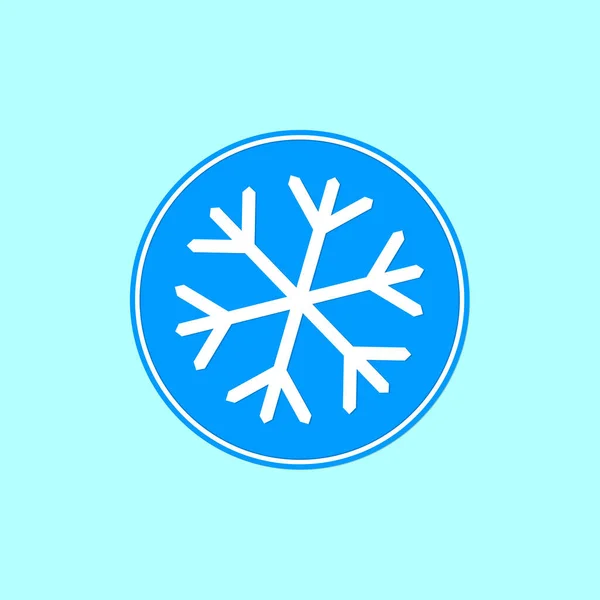 Icono Copo Nieve Símbolo Invierno Plantilla Diseño Gráfico Plano Signo — Vector de stock