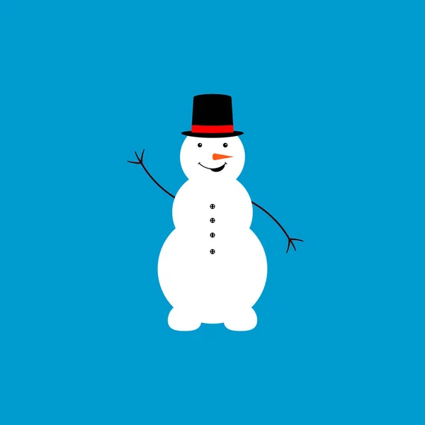 Schneemann Symbol Winter Symbol Grafik Design Vorlage Weihnachten Vektorillustration — Stockvektor