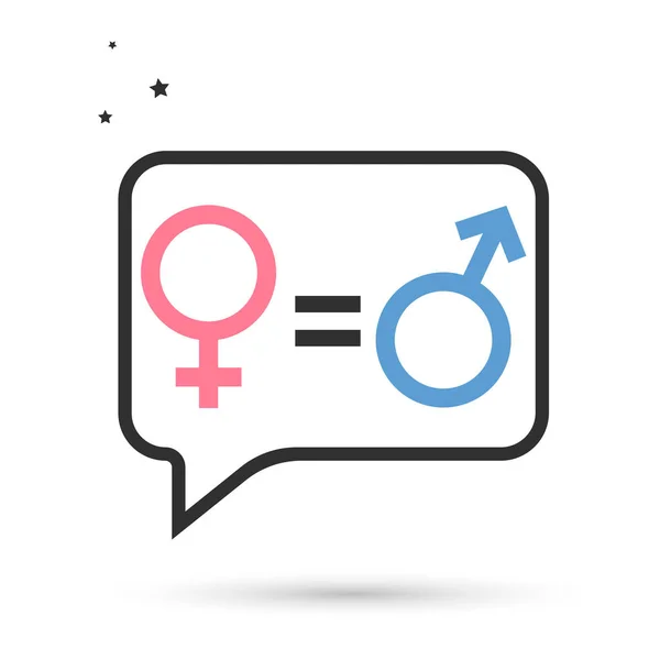 Gender Equality Banner Design Template Vector Illustration — Vettoriale Stock