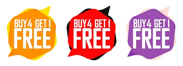 Buy Get Free Set Sale Banners Design Template Discount Tags — Vetor de Stock