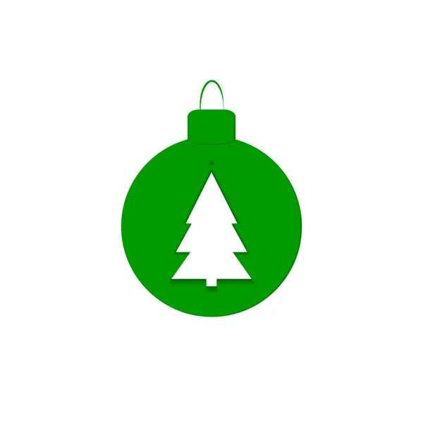 Kerstboom Speelgoed Icoon Kerstmis Grafisch Ontwerp Sjabloon Teken Vakantie Symbool — Stockvector