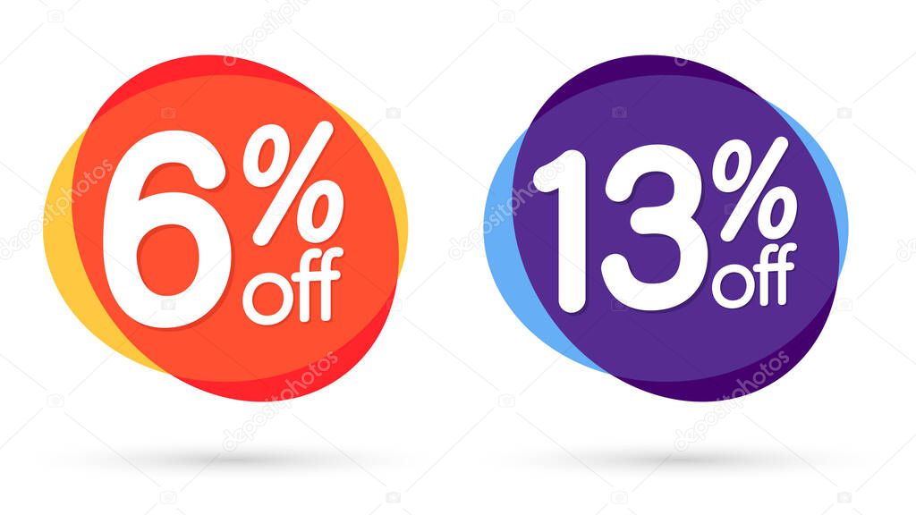 Set Sale banners design template, discount tags, app icons, vector illustration
