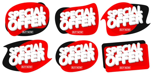 Set Special Offer Tags Sale Bubble Banners Design Template Vector Telifsiz Stok Vektörler