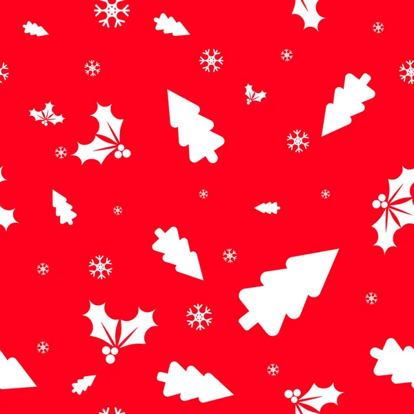 Рождественский Бесшовный Шаблон Шаблон Дизайна Плаката Векторная Иллюстрация — стоковый вектор